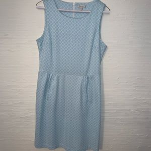 TYLER BOE blue and white dress!!